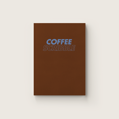 Liniertes A5 Notizbuch Coffee Scribble rosa Wellendesign – Pelican Prints