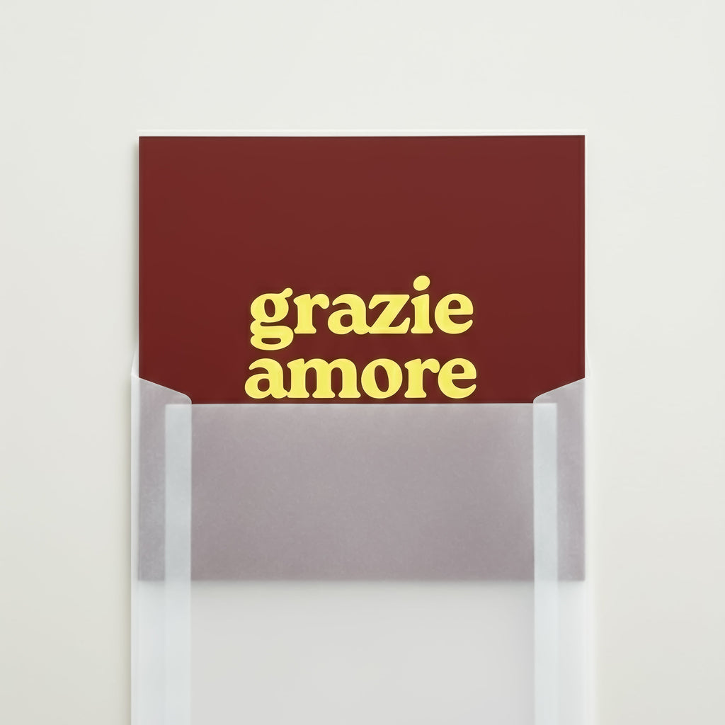 Kartenset Grazie Amore von Pelican Prints auf weißem Untergrund, 2er-Pack mit Umschlag