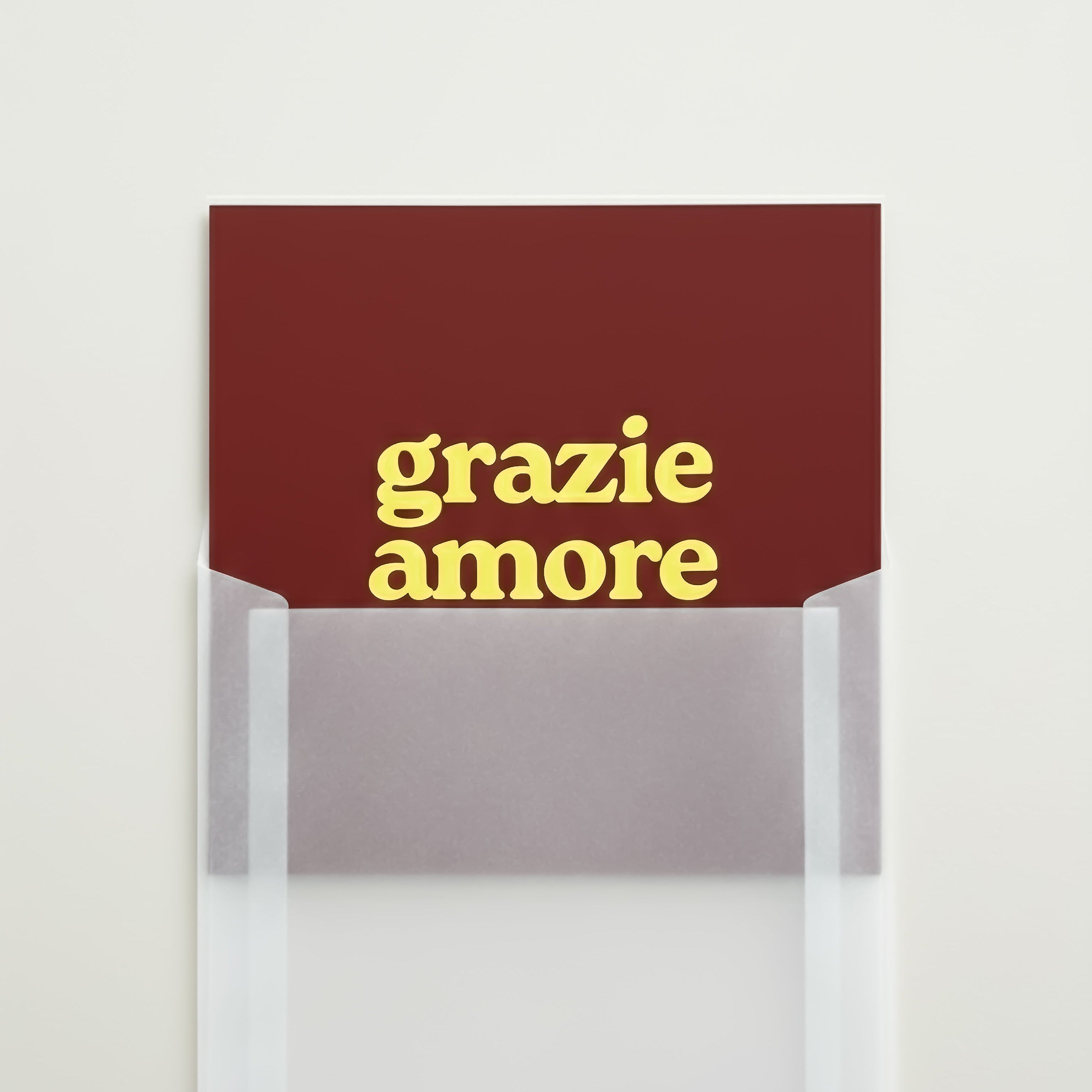 Kartenset Grazie Amore von Pelican Prints auf weißem Untergrund, 2er-Pack mit Umschlag