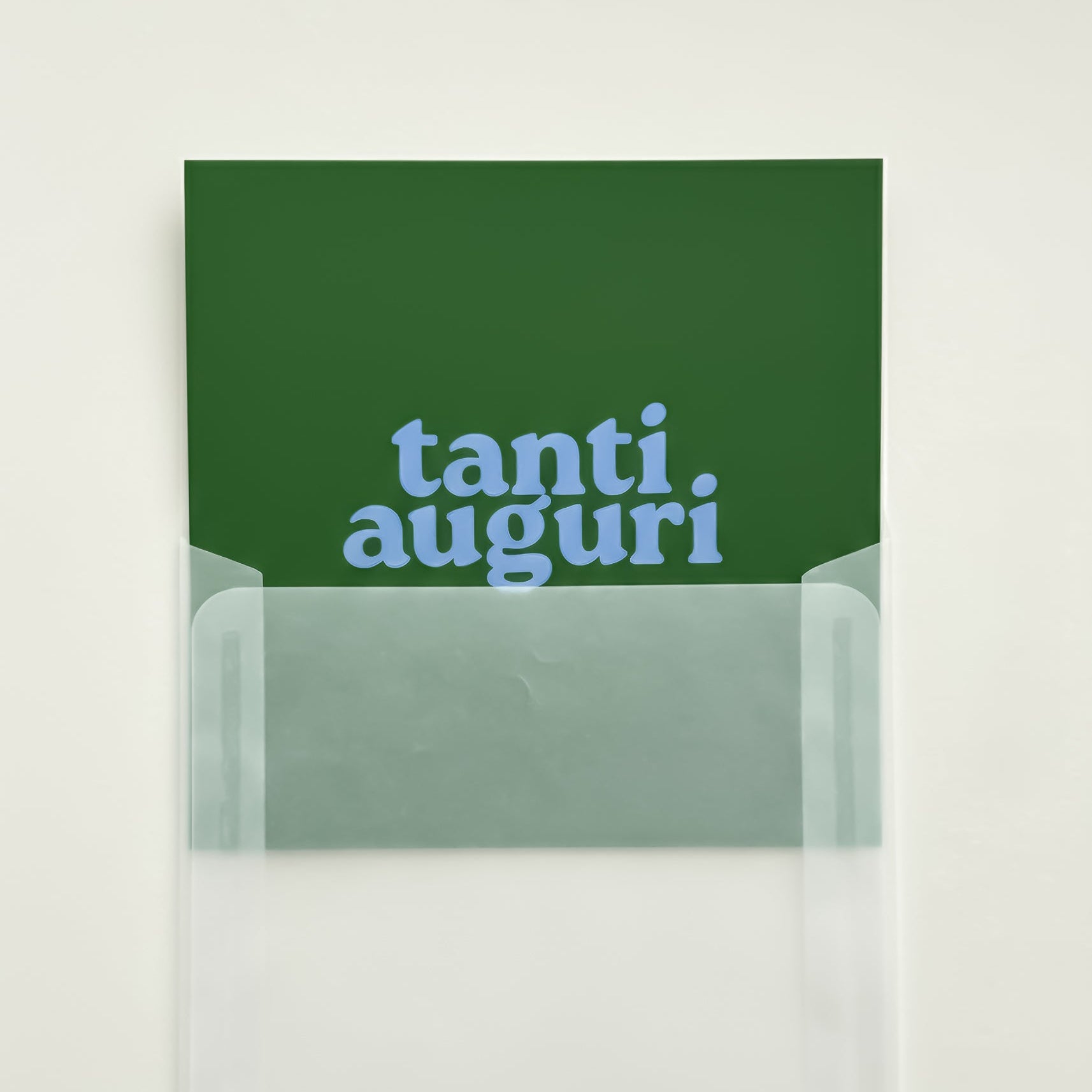 Geburtstagskarte Tanti Auguri, 120x120mm, im 2er-Set mit transparentem Umschlag