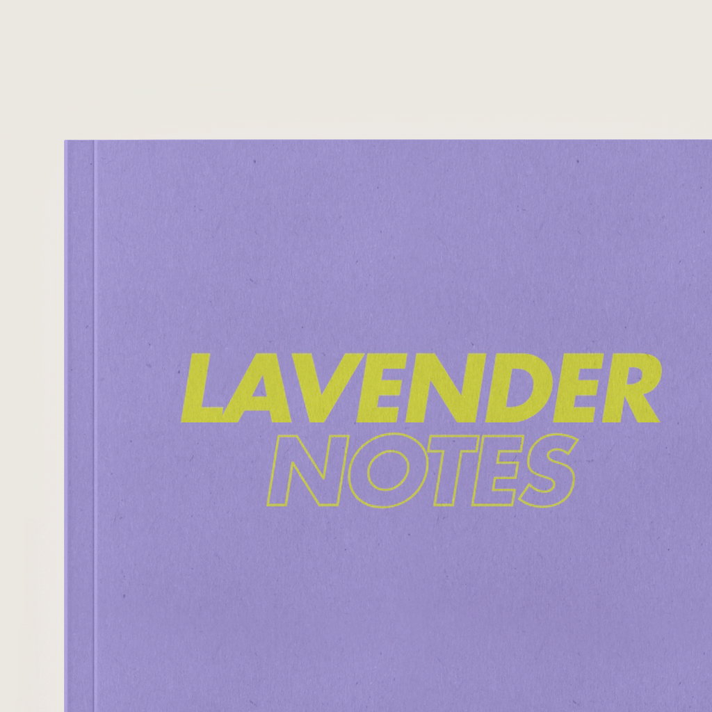 Notizbuch Lavender Notes Detailansicht Cover – Pelican Prints