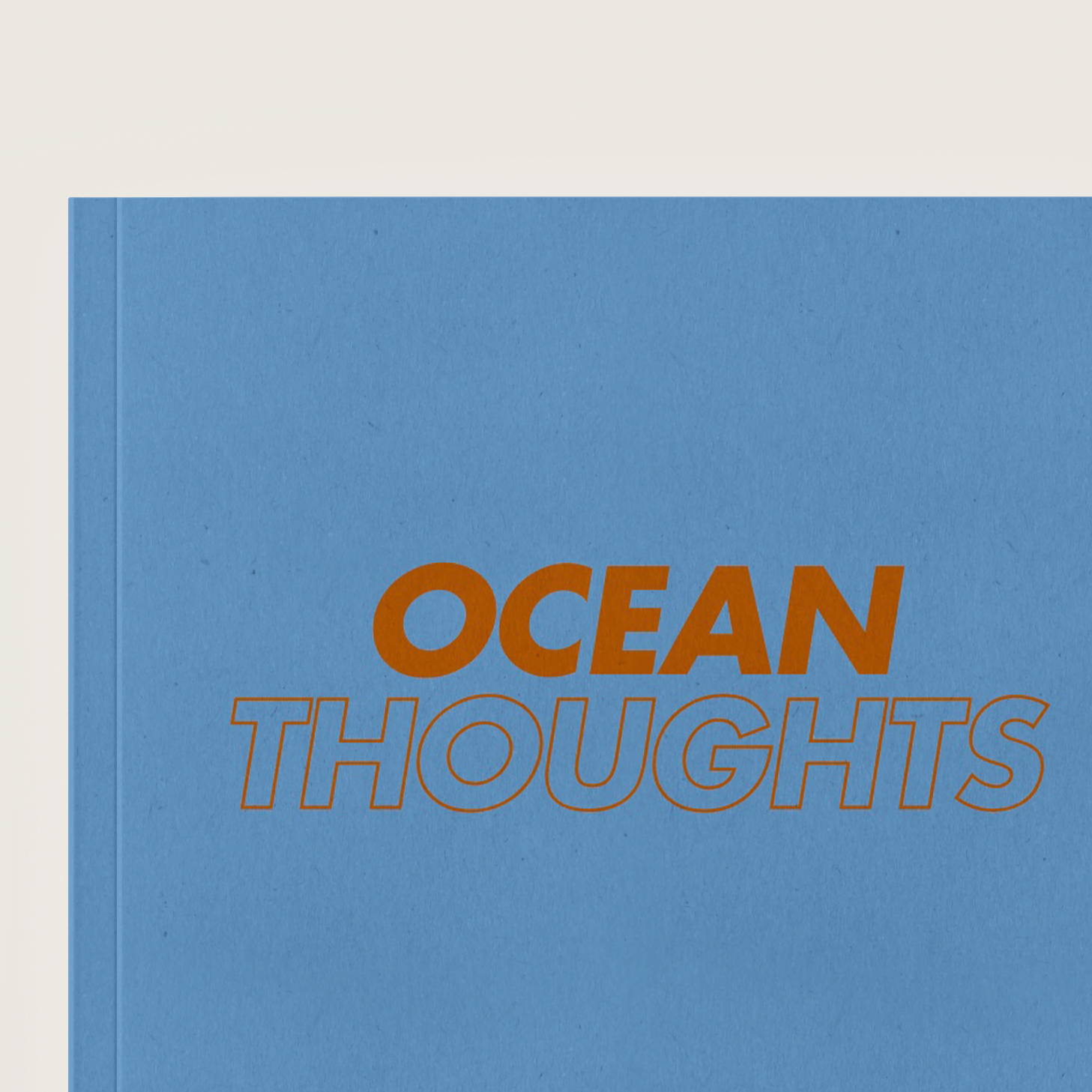 Notizbuch Ocean Thoughts Detailansicht Cover – Pelican Prints
