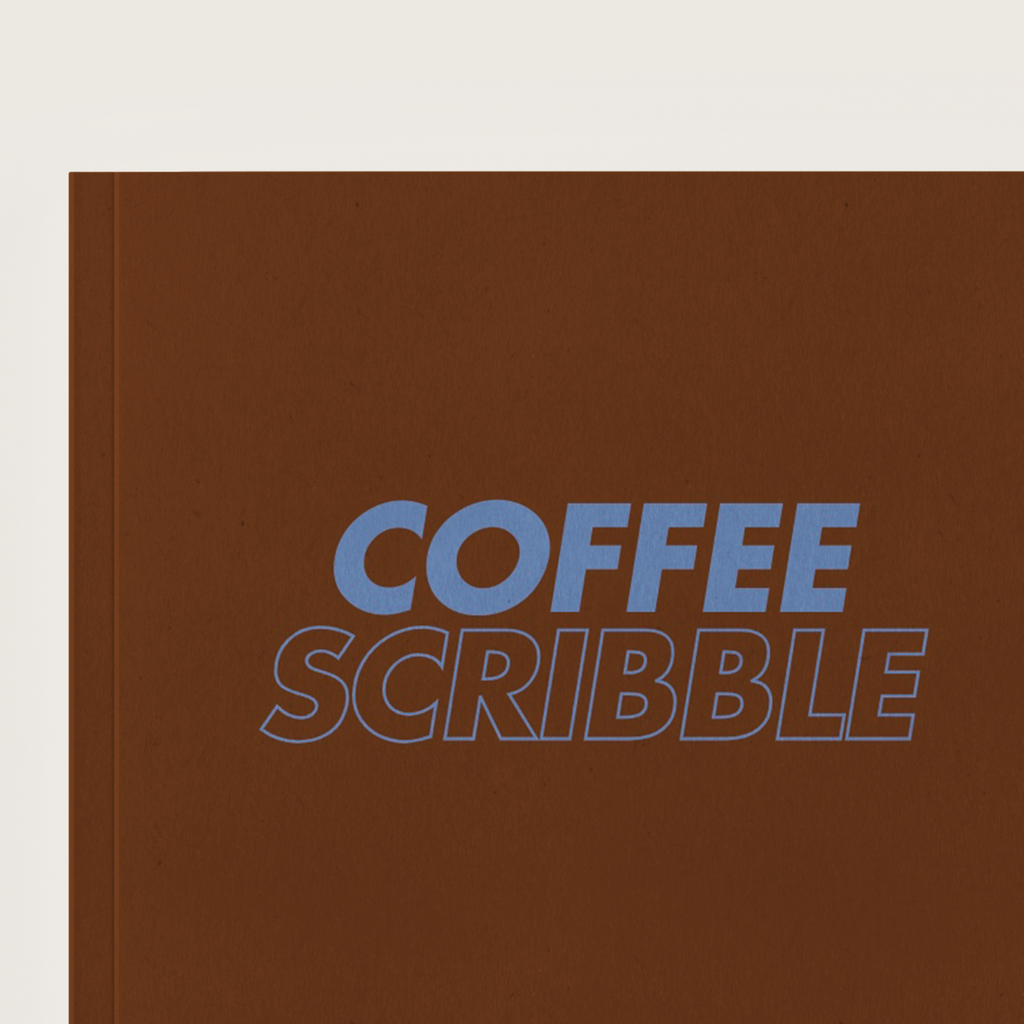 Notizbuch Fadenbindung Detailansicht – Pelican Prints Coffee Scribble